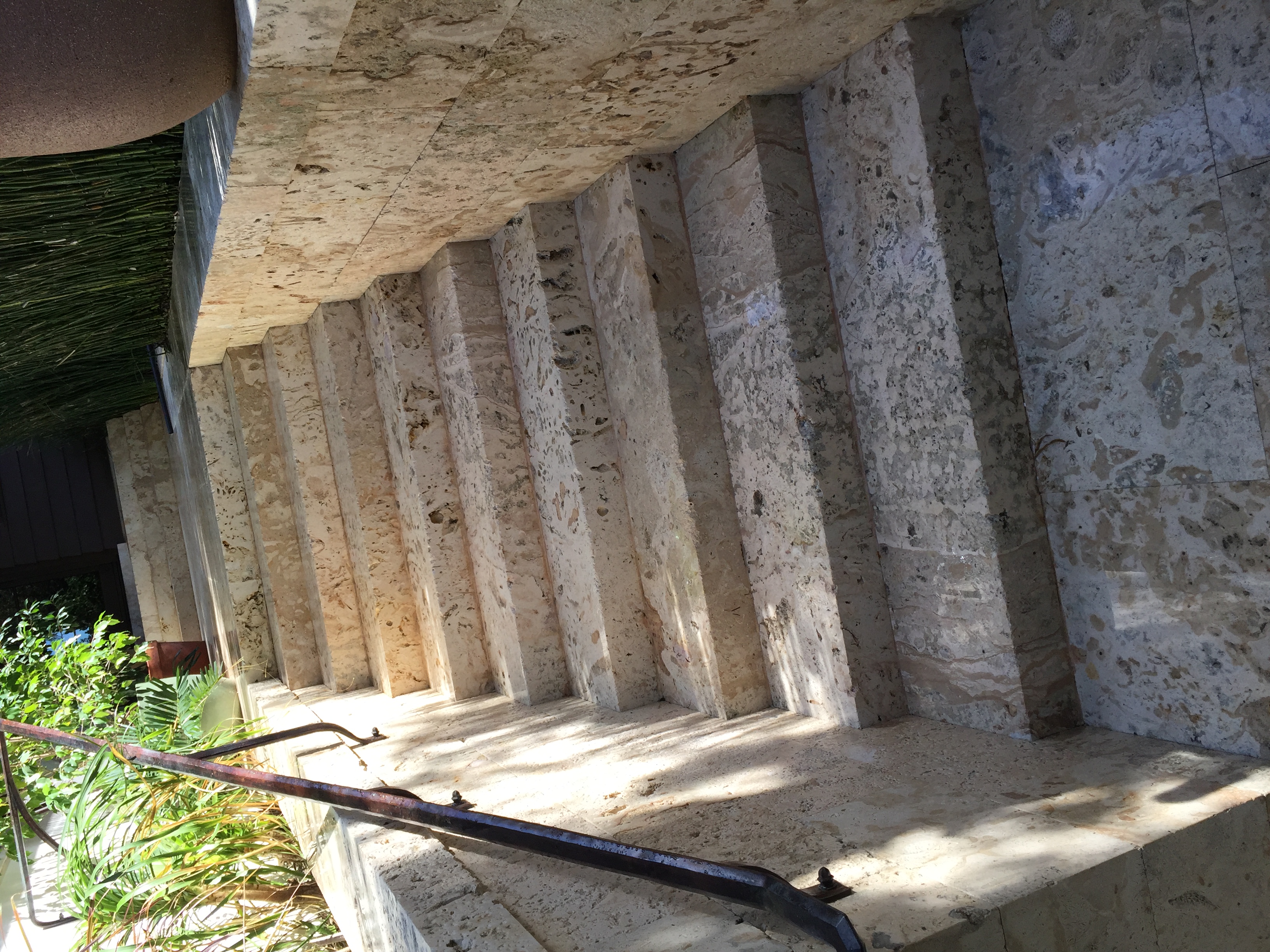 Stone steps after cleaning